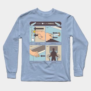 Funny Vintage Pinball Long Sleeve T-Shirt